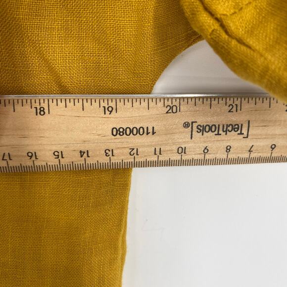 Francesca Bettini Top Women’s Small Italian Linen Yellow Coastal Vacation Cruise - Picture 5 of 6